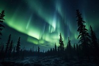 Outdoors nature aurora night. AI generated Image by rawpixel.