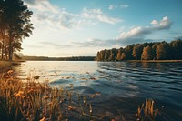 Lake landscape outdoors nature. 