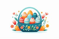 Cartoon basket easter food. AI generated Image by rawpixel.