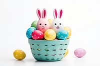 Basket egg cartoon easter. AI generated Image by rawpixel.