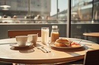 Furniture breakfast brunch table. 