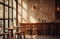 Restaurant furniture rustic chair. AI generated Image by rawpixel.