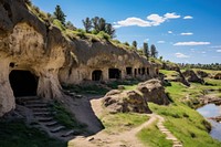 Cave architecture outdoors nature. 