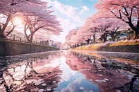 Blossom flower plant sky. AI generated Image by rawpixel.