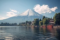 Lake architecture landscape mountain. 