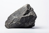 Mineral rock white background anthracite. 