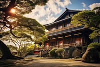 House architecture building outdoors. 