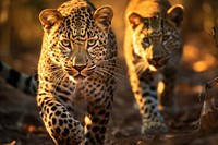 Leopard wildlife cheetah animal. AI generated Image by rawpixel.