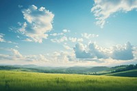 Sky landscape grassland outdoors. 