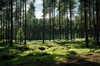 Forest wilderness landscape sunlight. 