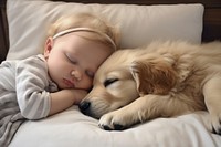 Sleeping puppy baby portrait. AI generated Image by rawpixel.