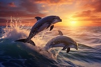 Dolphin animal wildlife outdoors. 