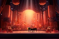 Stage keyboard lighting piano. AI generated Image by rawpixel.