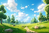 Sky landscape grassland outdoors. AI generated Image by rawpixel.