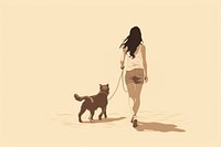 Dog walking mammal animal. AI generated Image by rawpixel.
