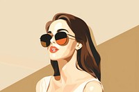 Sunglasses cartoon summer adult. 