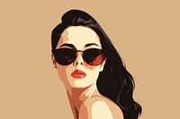 Sunglasses portrait adult women. 