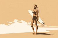 Swimwear outdoors surfing sports. 