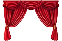 Curtain theater white background furniture. 