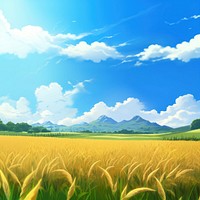 Field agriculture landscape grassland. AI generated Image by rawpixel.