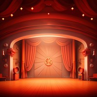 Stage auditorium architecture illuminated. AI generated Image by rawpixel.