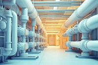 Pipeline factory architecture technology. AI generated Image by rawpixel.