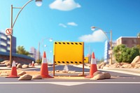 Sign road cartoon symbol. AI generated Image by rawpixel.