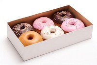 Donut box food white background. AI generated Image by rawpixel.