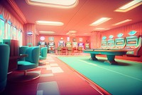 Cartoon casino table chair.
