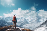 Adventure backpack hiking backpacking. AI generated Image by rawpixel.