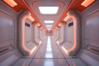 Corridor architecture illuminated technology. AI generated Image by rawpixel.