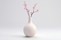 Vase blossom flower plant. 