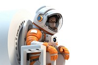 Astronaut cartoon helmet protection. AI generated Image by rawpixel.