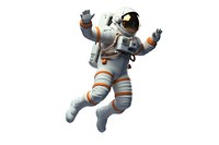 Astronaut cartoon white background parachuting. AI generated Image by rawpixel.