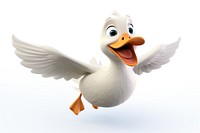 Duck cartoon animal flying. AI generated Image by rawpixel.