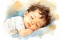 Sleeping baby portrait newborn. AI generated Image by rawpixel.