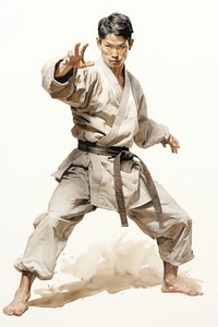 Sports karate adult art. AI generated Image by rawpixel.