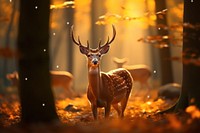 Autumn wildlife nature forest. AI generated Image by rawpixel.