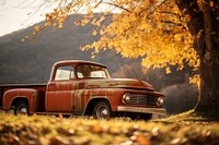 Autumn truck vehicle land. 