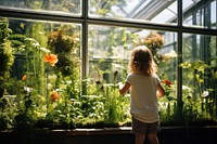 Garden nature child plant. 