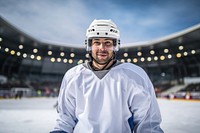 Helmet stadium sports hockey. 