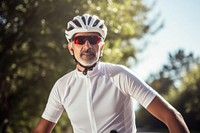 Bicycle cycling portrait outdoors. 