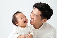 Baby father adult happy. AI generated Image by rawpixel.