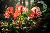 Anthurium flower plant inflorescence. 