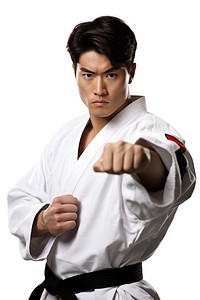 Taekwondo sports karate white background. AI generated Image by rawpixel.