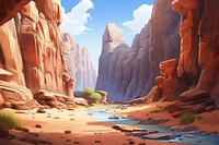 Canyon landscape mountain outdoors. AI generated Image by rawpixel.