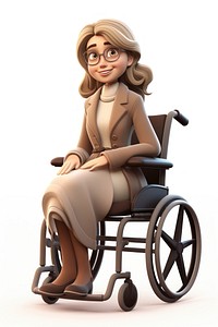Wheelchair adult sitting cartoon. AI generated Image by rawpixel.