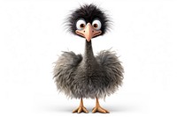 Ostrich cartoon animal bird. 