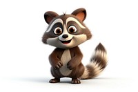 Raccoon cartoon mammal animal. AI generated Image by rawpixel.
