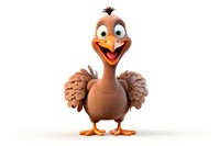Cartoon animal turkey bird. AI generated Image by rawpixel.